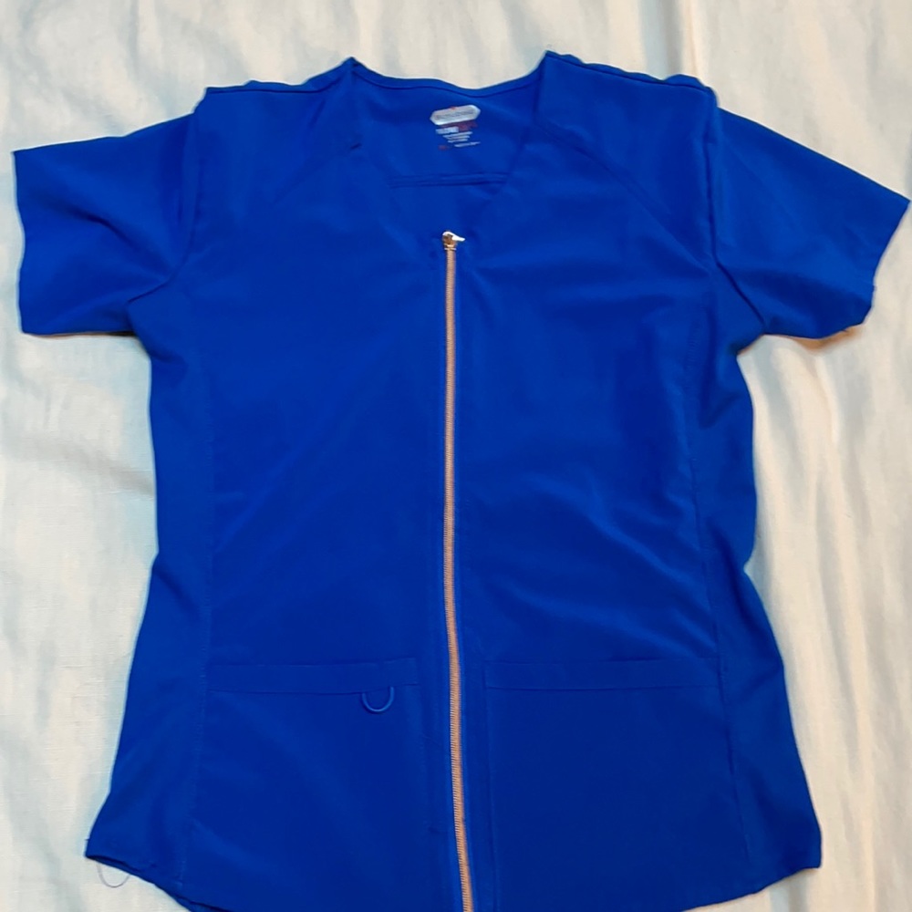 Zip up scrub top